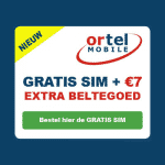Gratis Sim kaart + €7,- extra beltegoed