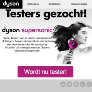 Testers gezocht voor de Dyson Supersonic
