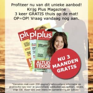 Ontvang 3 maanden gratis Plus magazine